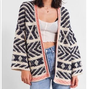Urban outfitters UO festival trim cardigan
